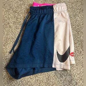 Nike Women’s Colorblock Shorts - Navy and Beige